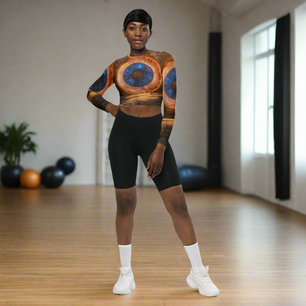 Can't Stop the Clock 2 - Long-Sleeve Crop Top