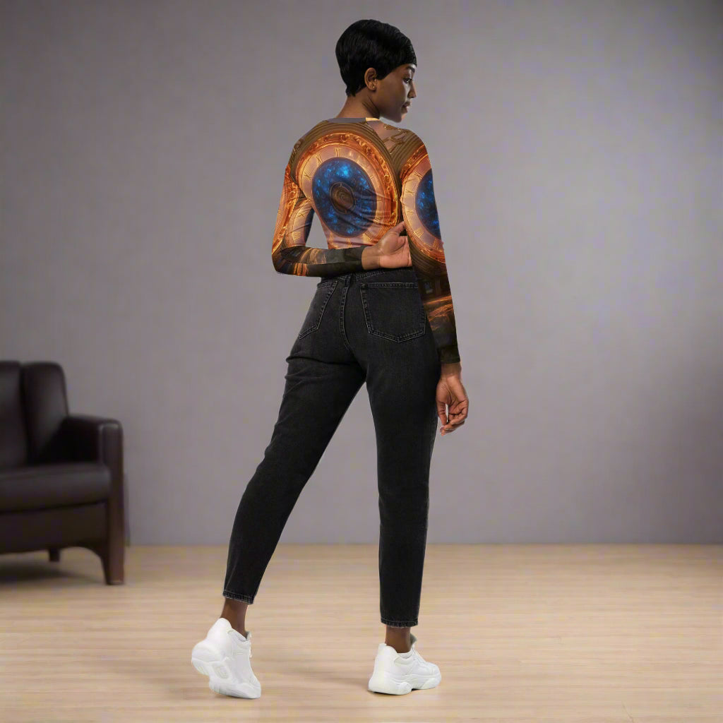 Can't Stop the Clock 2 - Long-Sleeve Crop Top