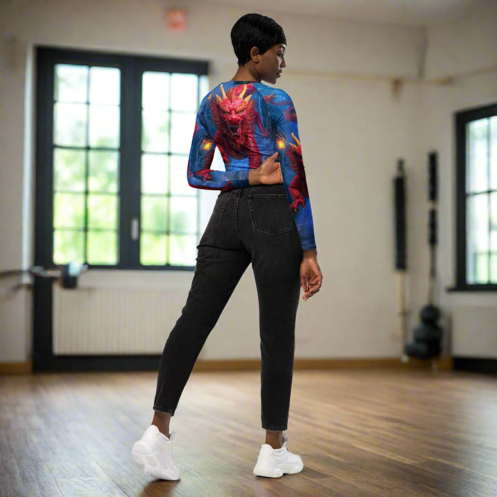 Morning After Red Dragon 3 - Long-Sleeve Crop Top