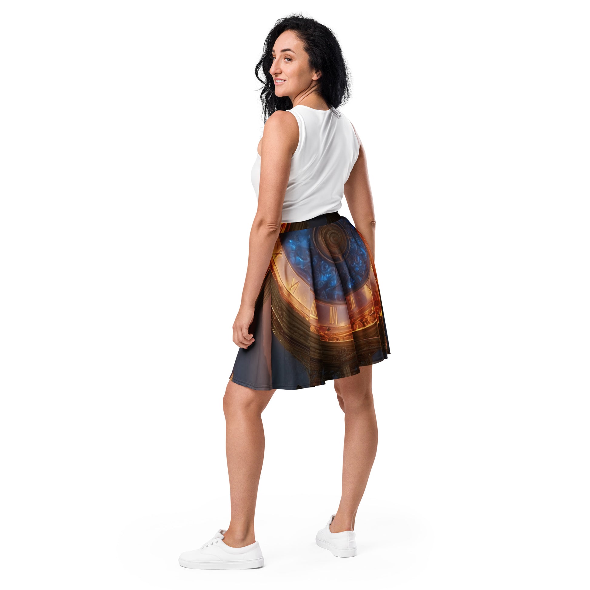 Can't Stop the Clock Skater Skirt Back 