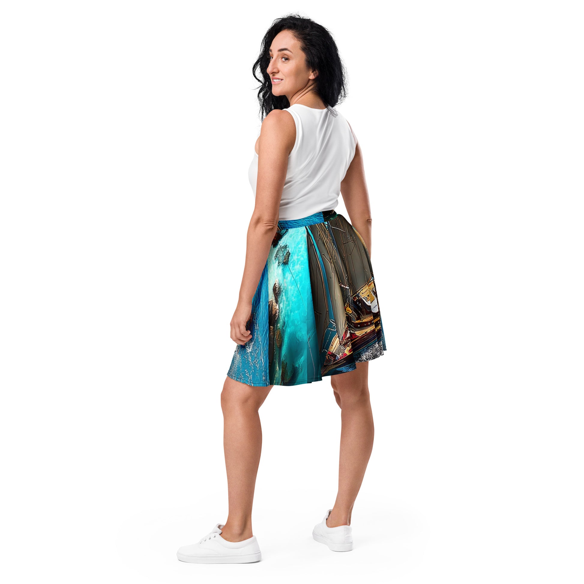 Set the Sail Skater Skirt Back