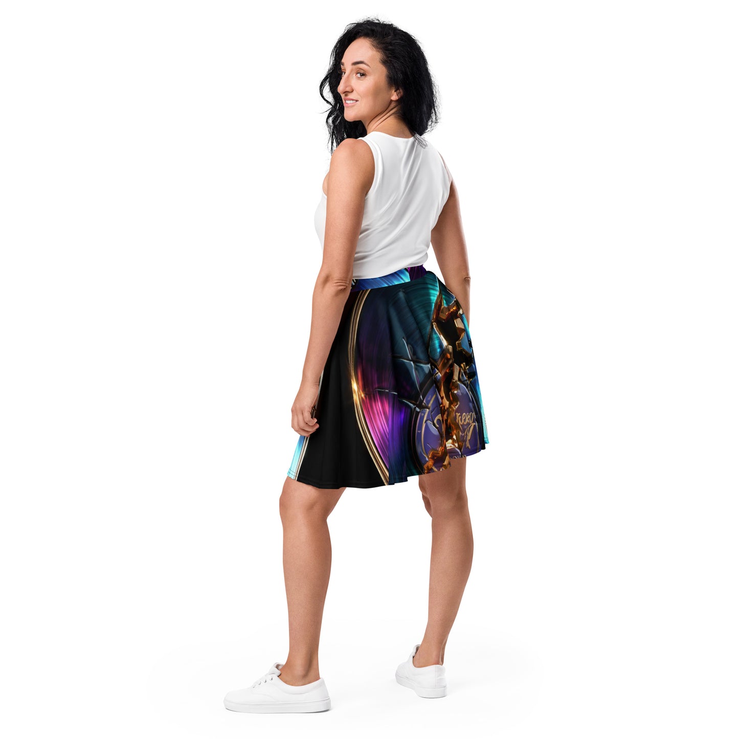 The Broken Records Album Skater Skirt Back 