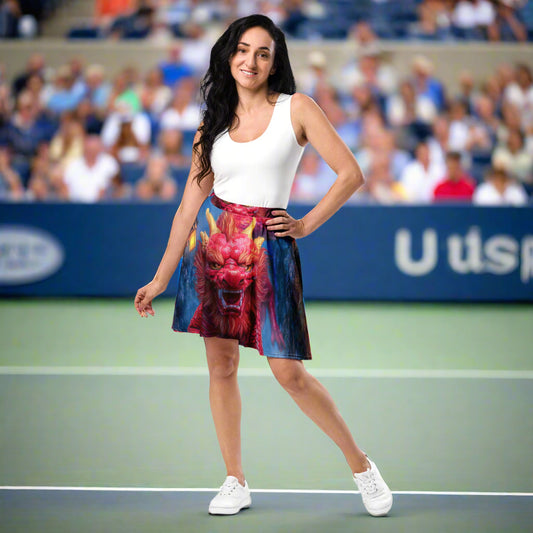 Morning After Red Dragon 3 - Skater Skirt