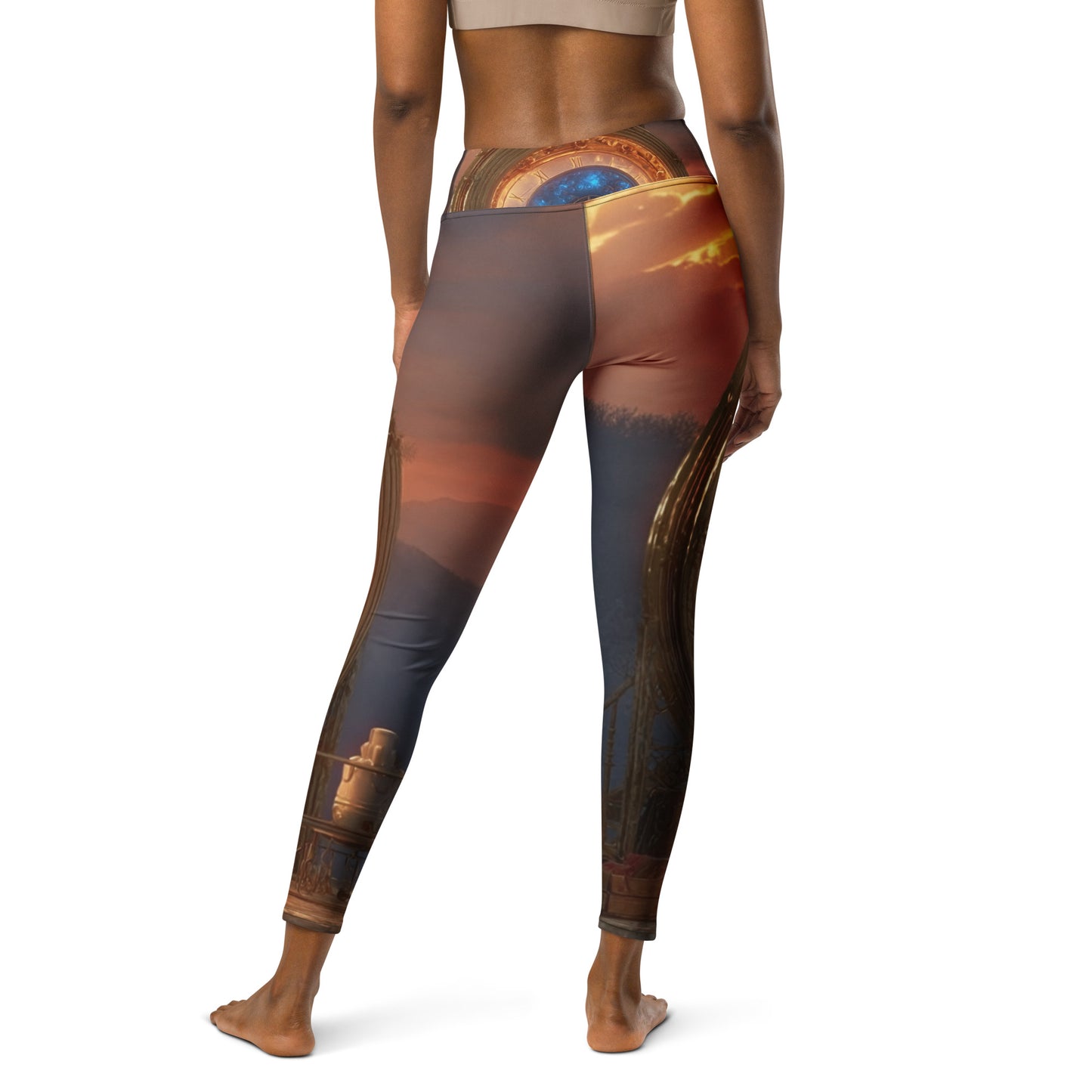 Can't Stop the Clock 2 - Rock Band Yoga Leggings