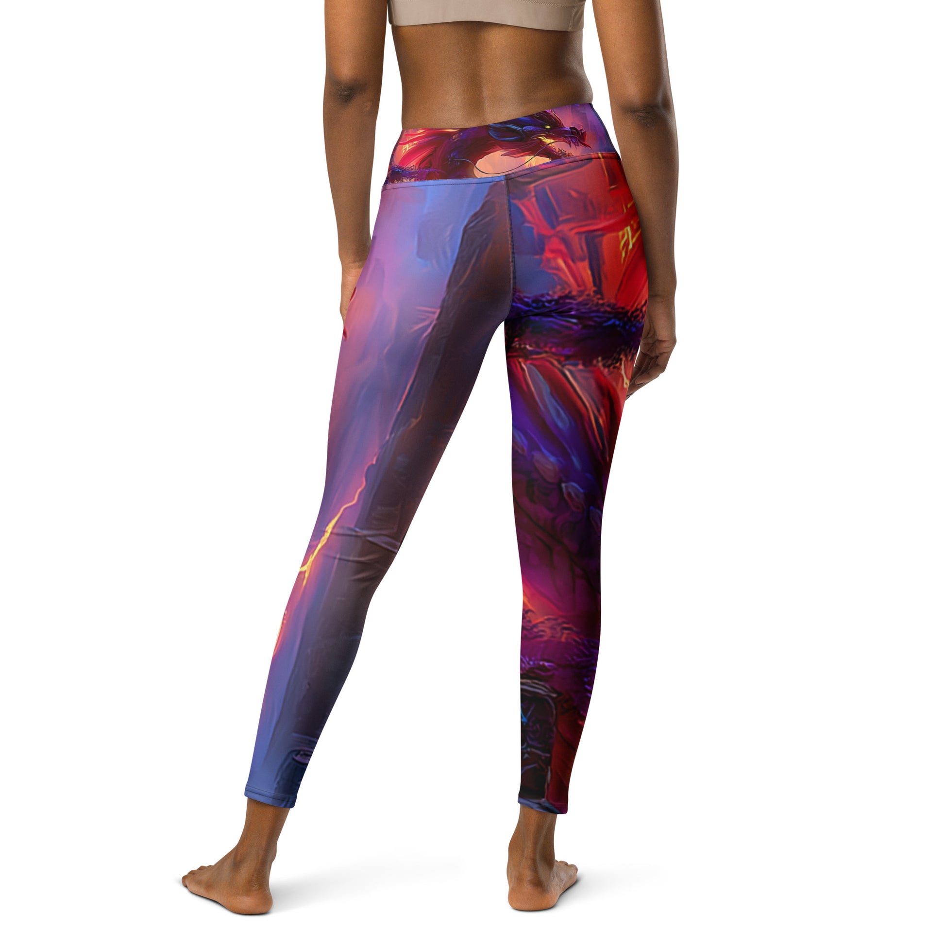 Morning After Red Dragon 2 - Rock Band Yoga Leggings