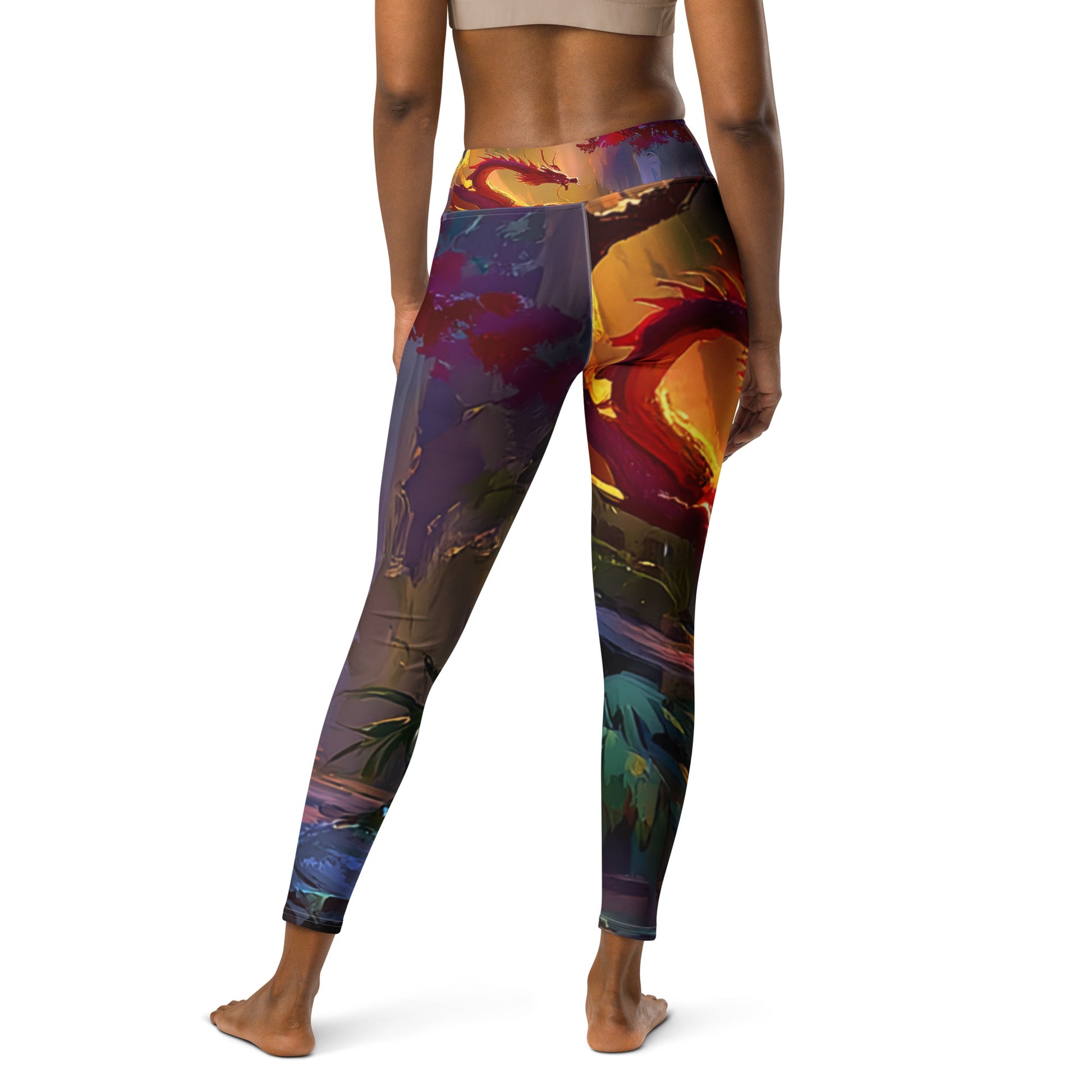 Morning After Red Dragon 1 - Rock Band Yoga Leggings