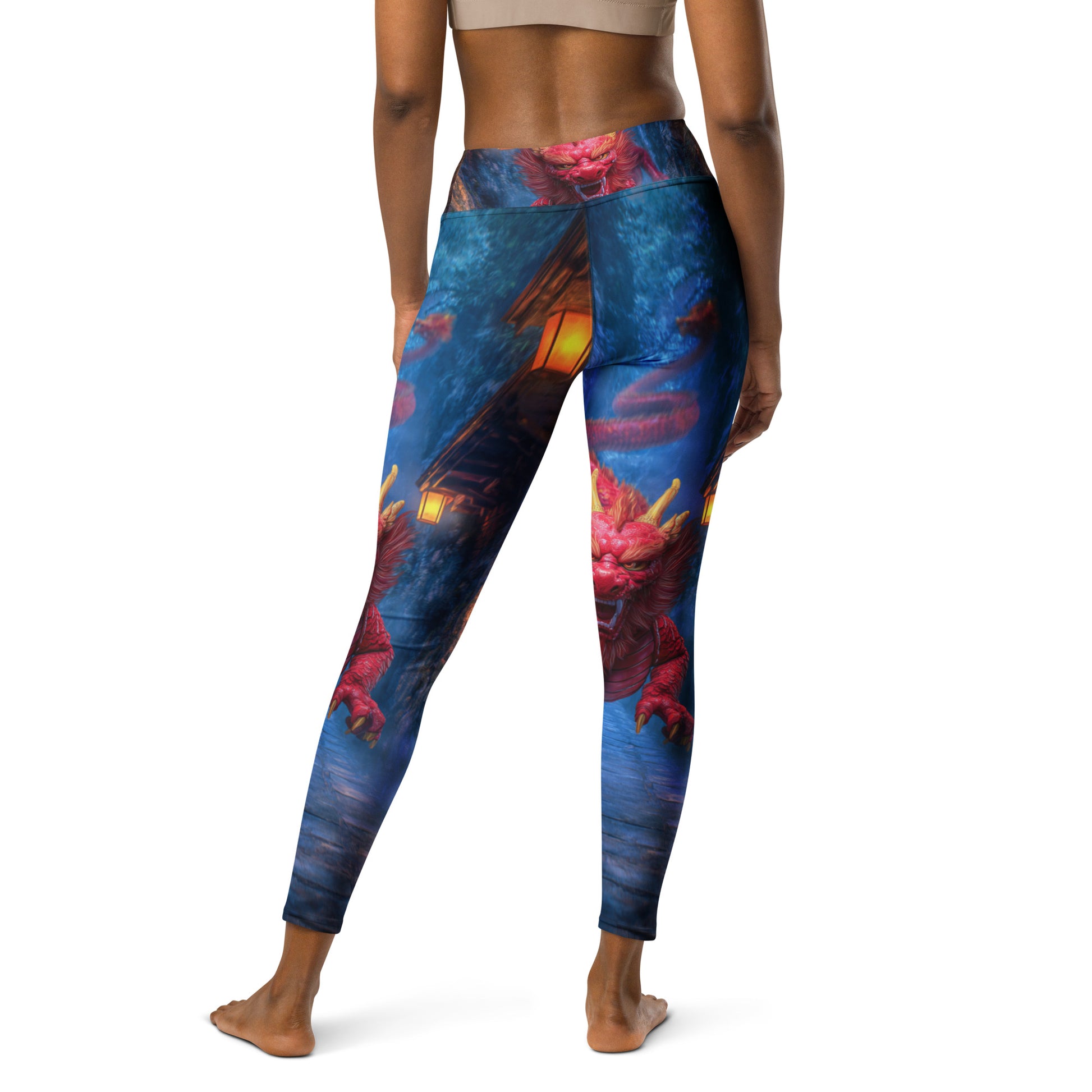 Morning After Red Dragon 3 - Rock Band Yoga Leggings