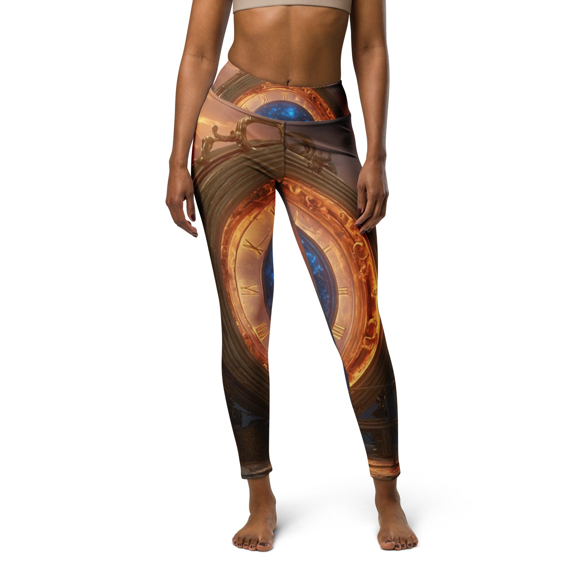 Can't Stop the Clock 2 - Rock Band Yoga Leggings