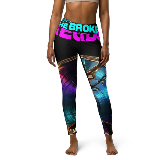 The Broken Records Album - Rock Band Yoga Leggings