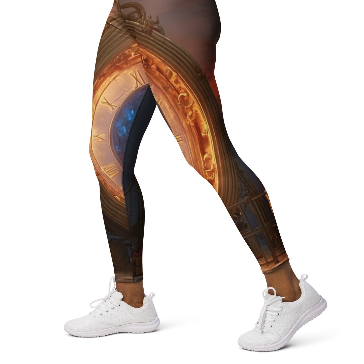 Can't Stop the Clock 2 - Rock Band Yoga Leggings