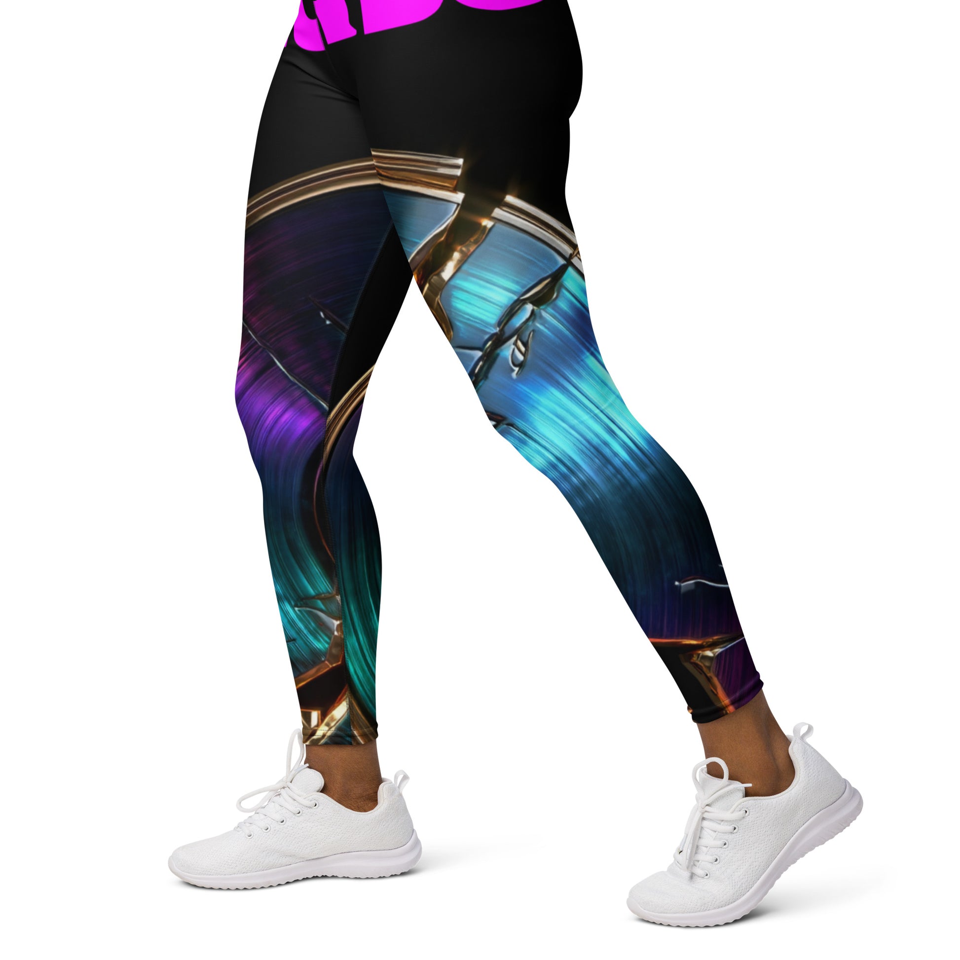 The Broken Records Album - Rock Band Yoga Leggings