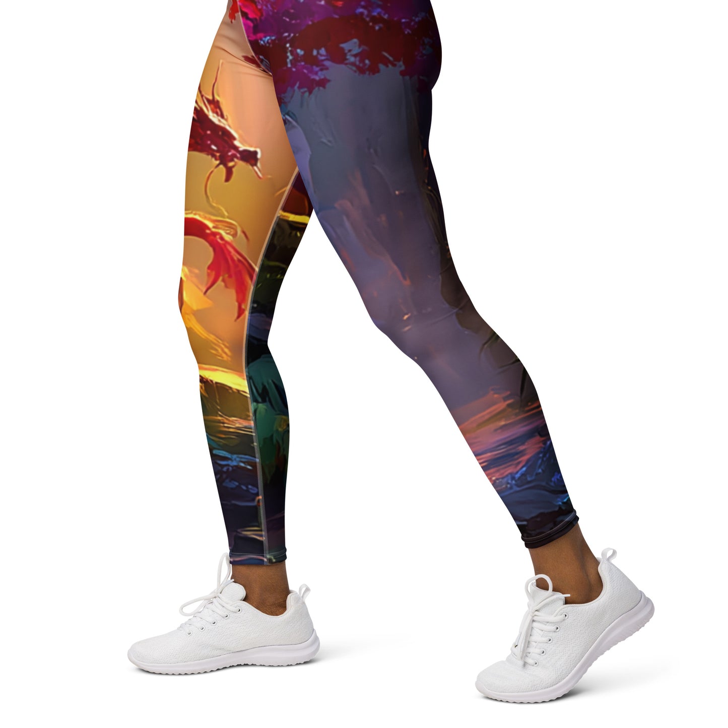 Morning After Red Dragon 1 - Rock Band Yoga Leggings