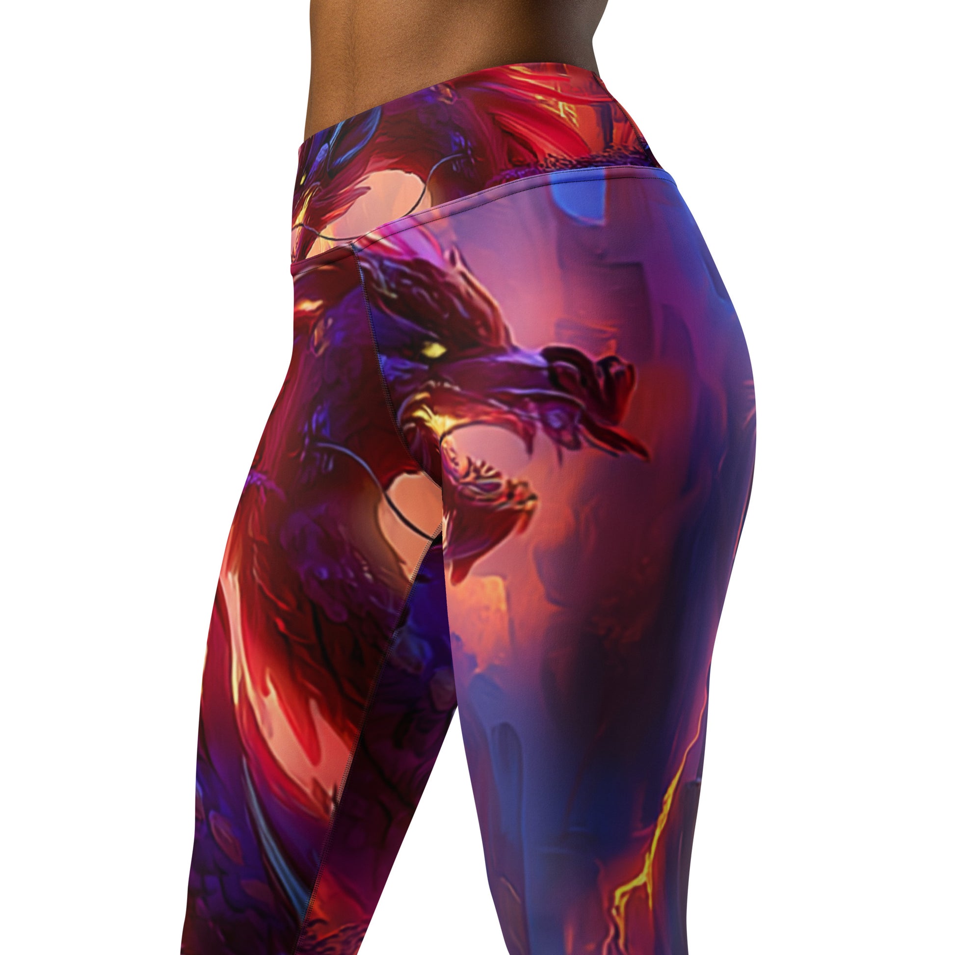 Morning After Red Dragon 2 - Rock Band Yoga Leggings