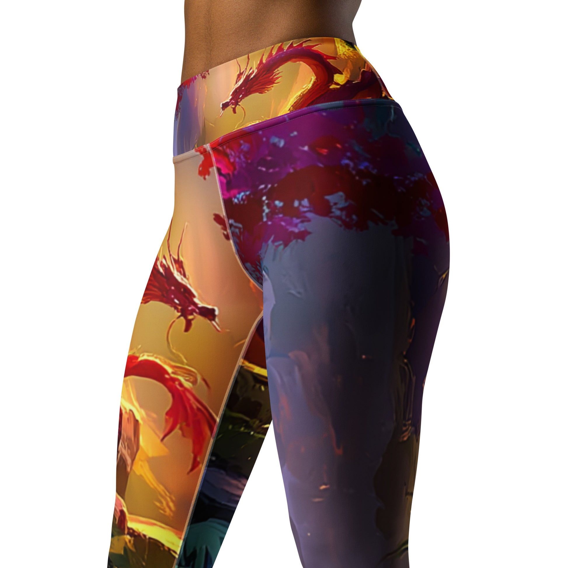 Morning After Red Dragon 1 - Rock Band Yoga Leggings