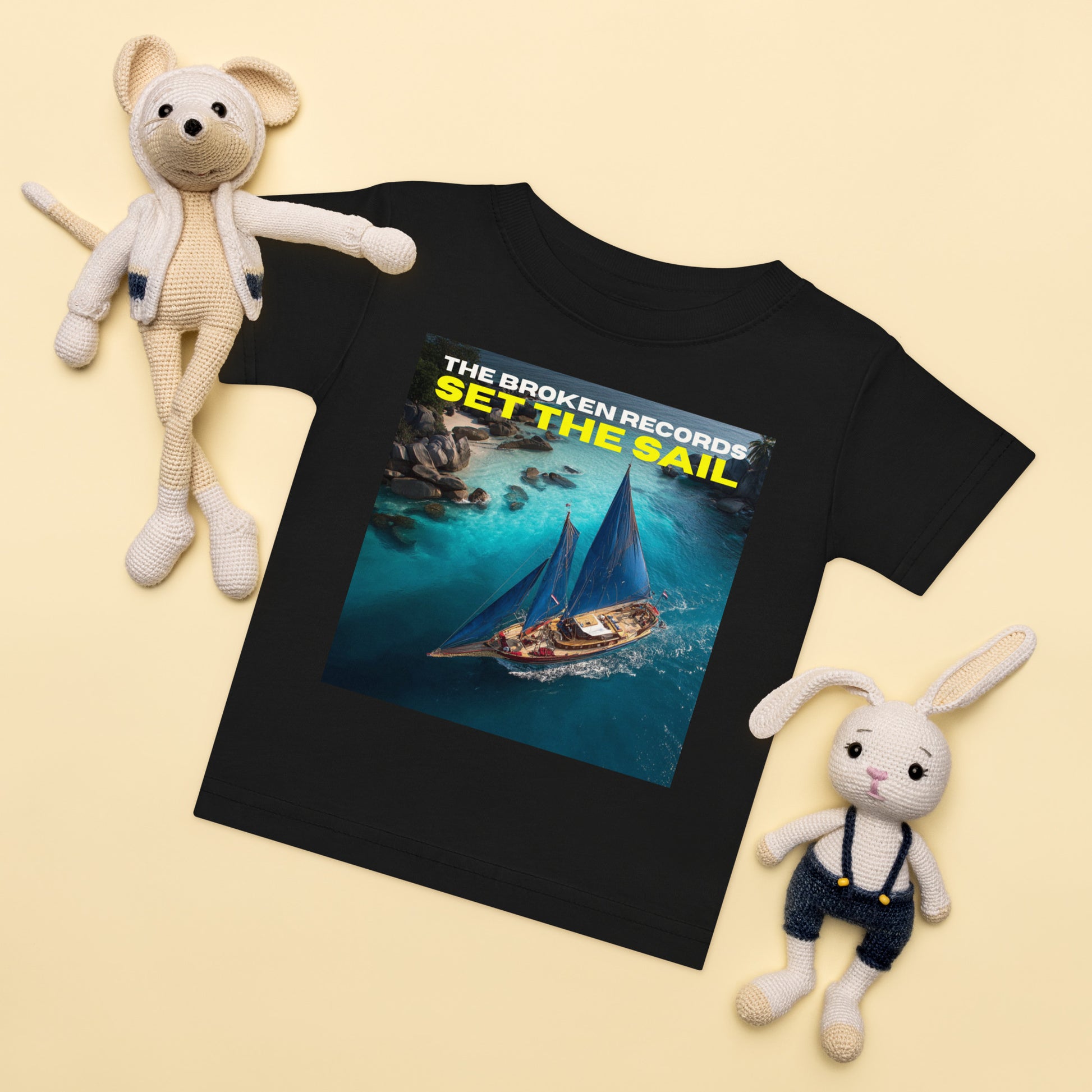 Set the Sail Baby Jersey Rock Band T-Shirt - Black 