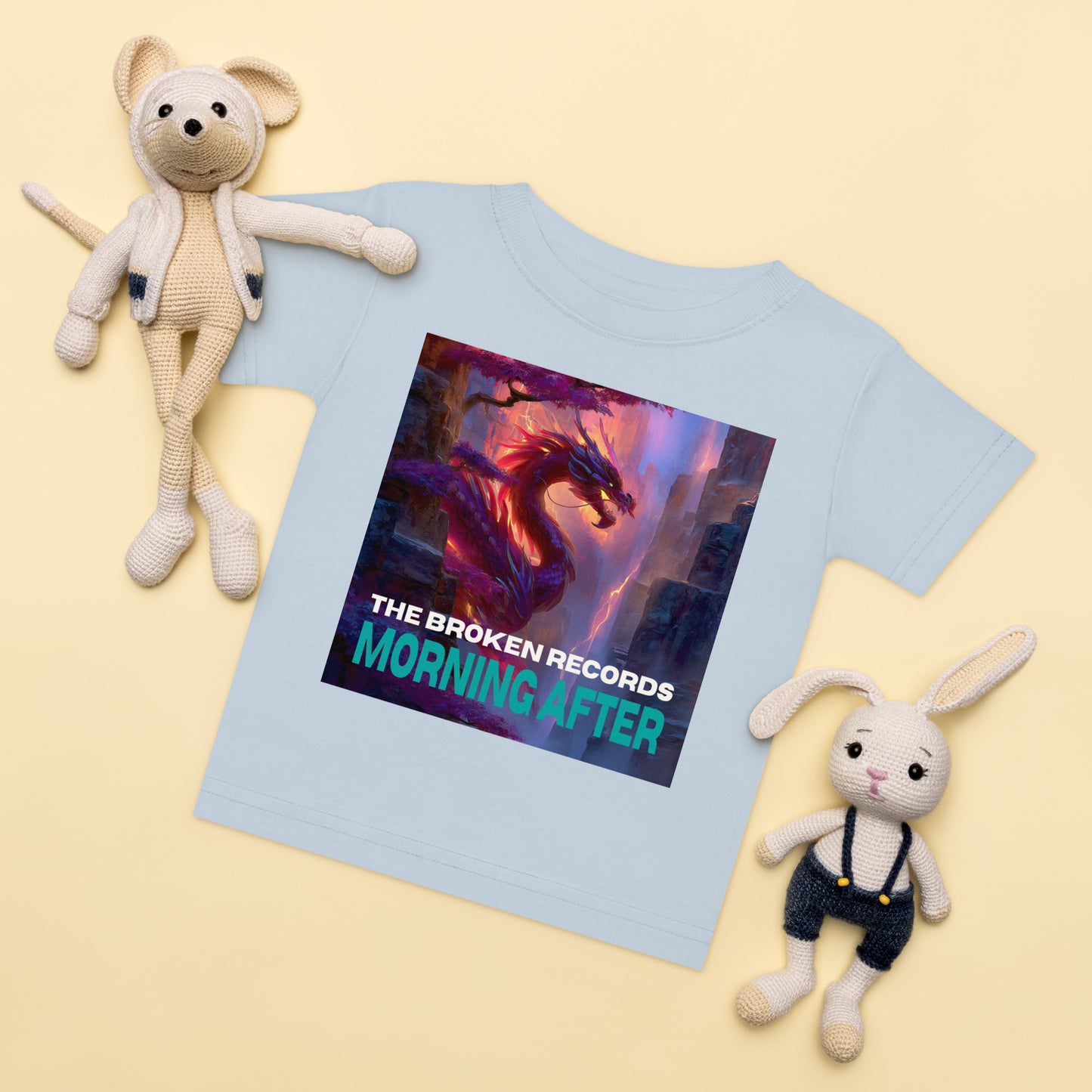 Morning After Baby Jersey Rock Band T-Shirt - Light Blue 