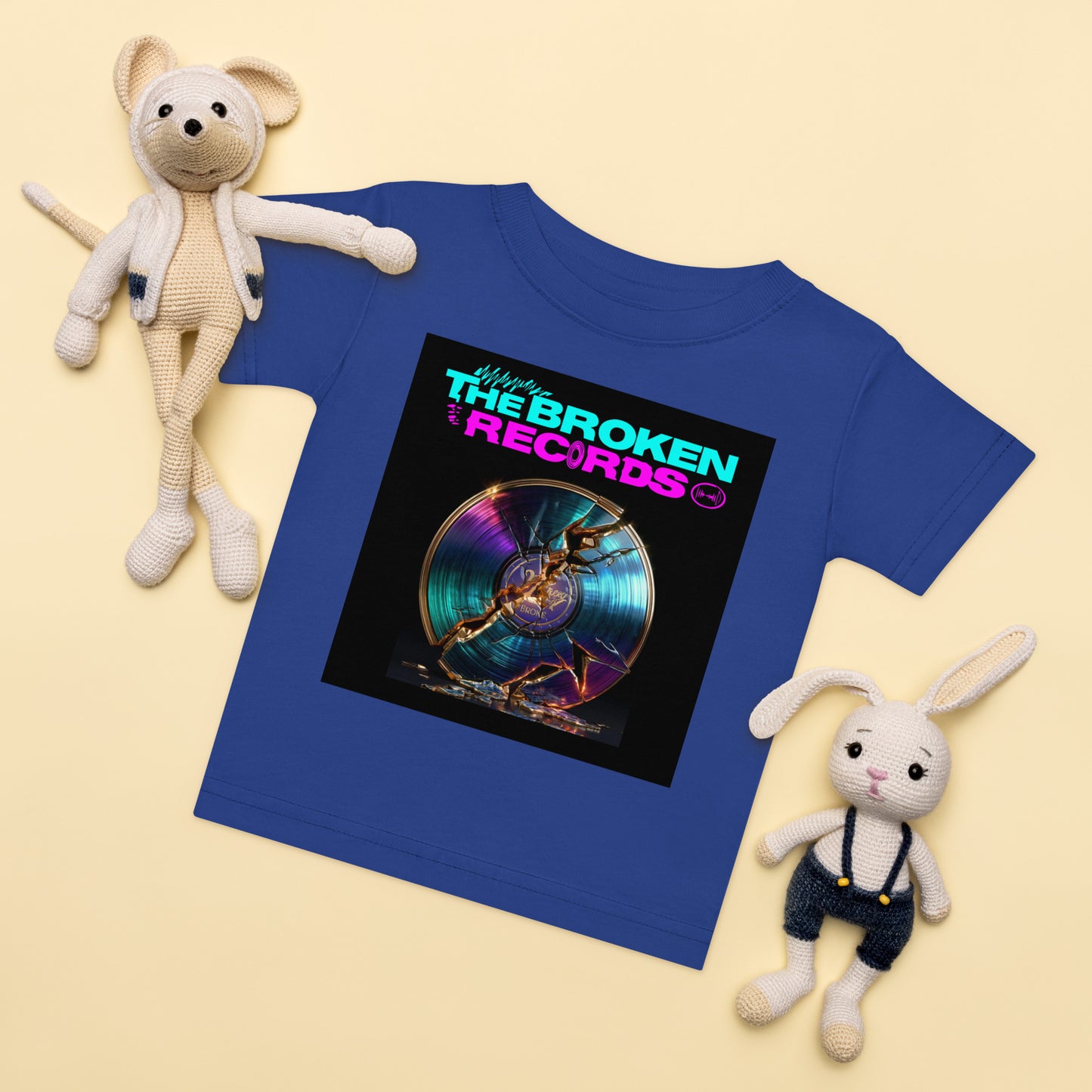 The Broken Records Album Baby Jersey Rock Band T-Shirt - Royal Blue 