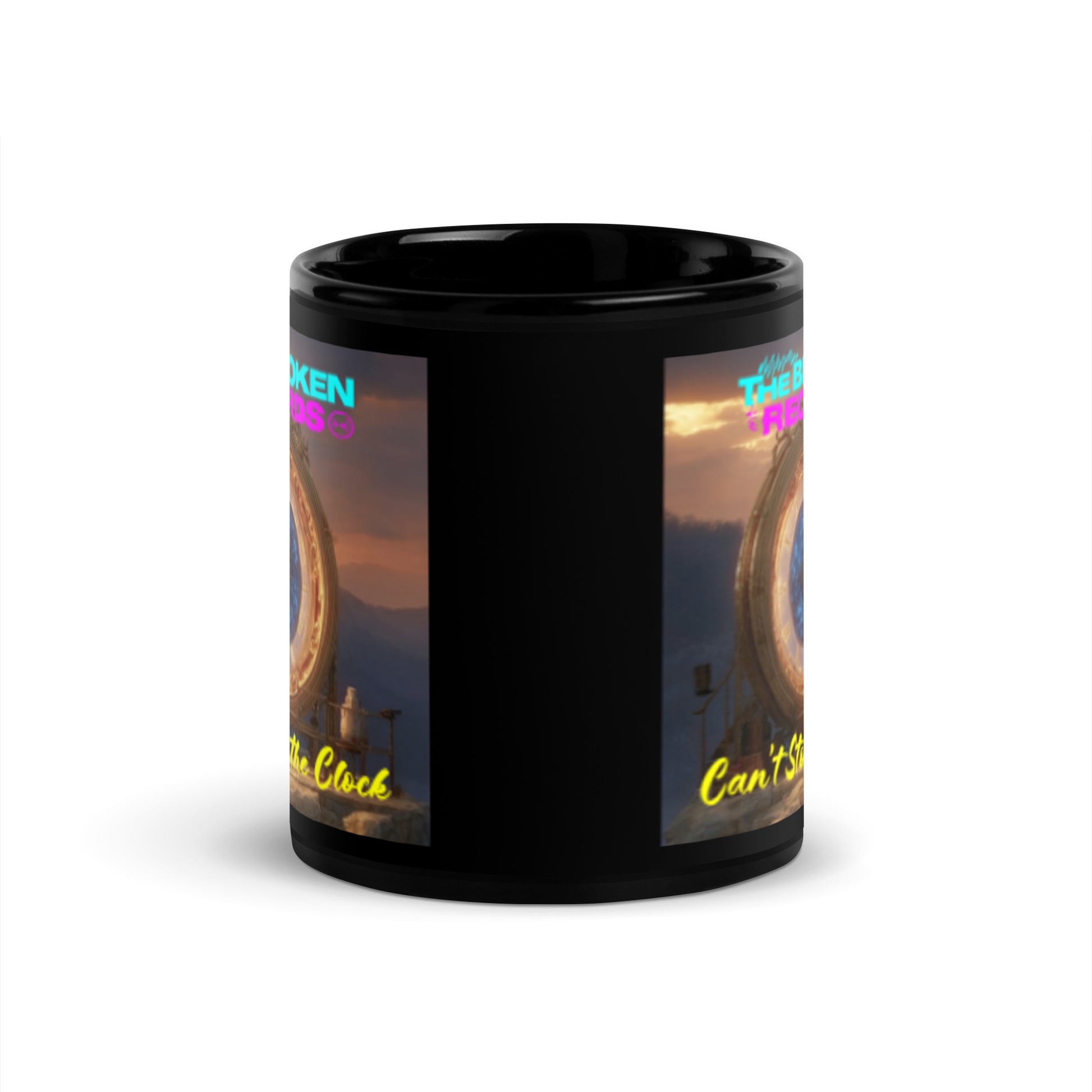 Can't Stop the Clock 2 - Black Glossy Mug