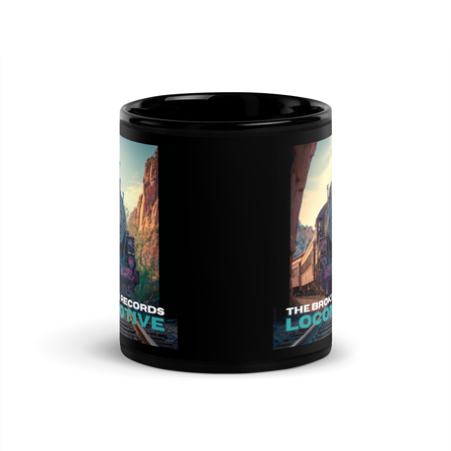 Locomotive - Black Glossy Mug