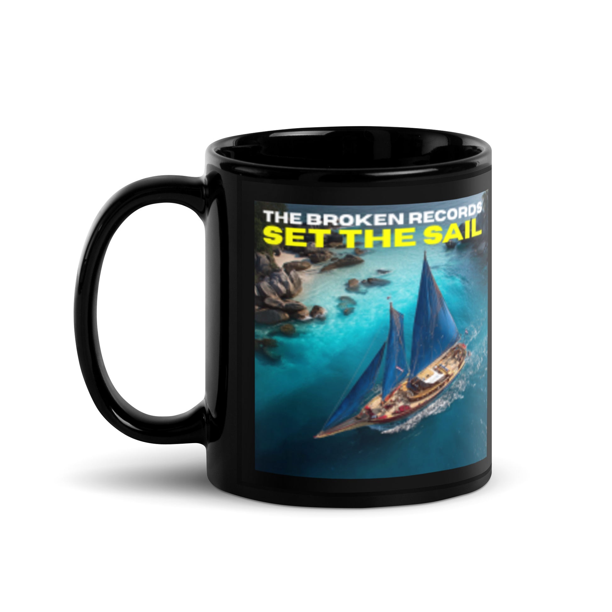 Set the Sail - Black Glossy Mug
