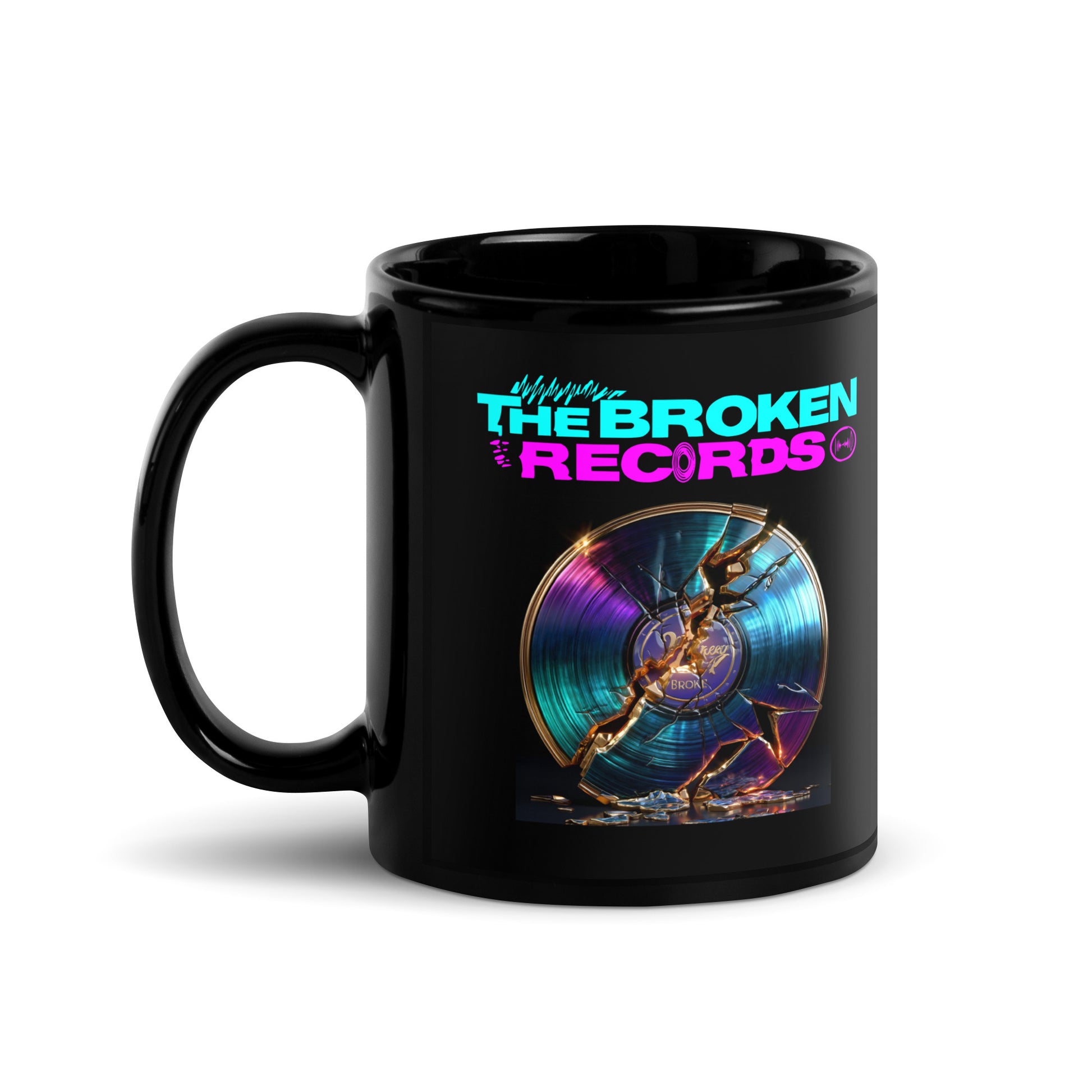 The Broken Records Album - Black Glossy Mug
