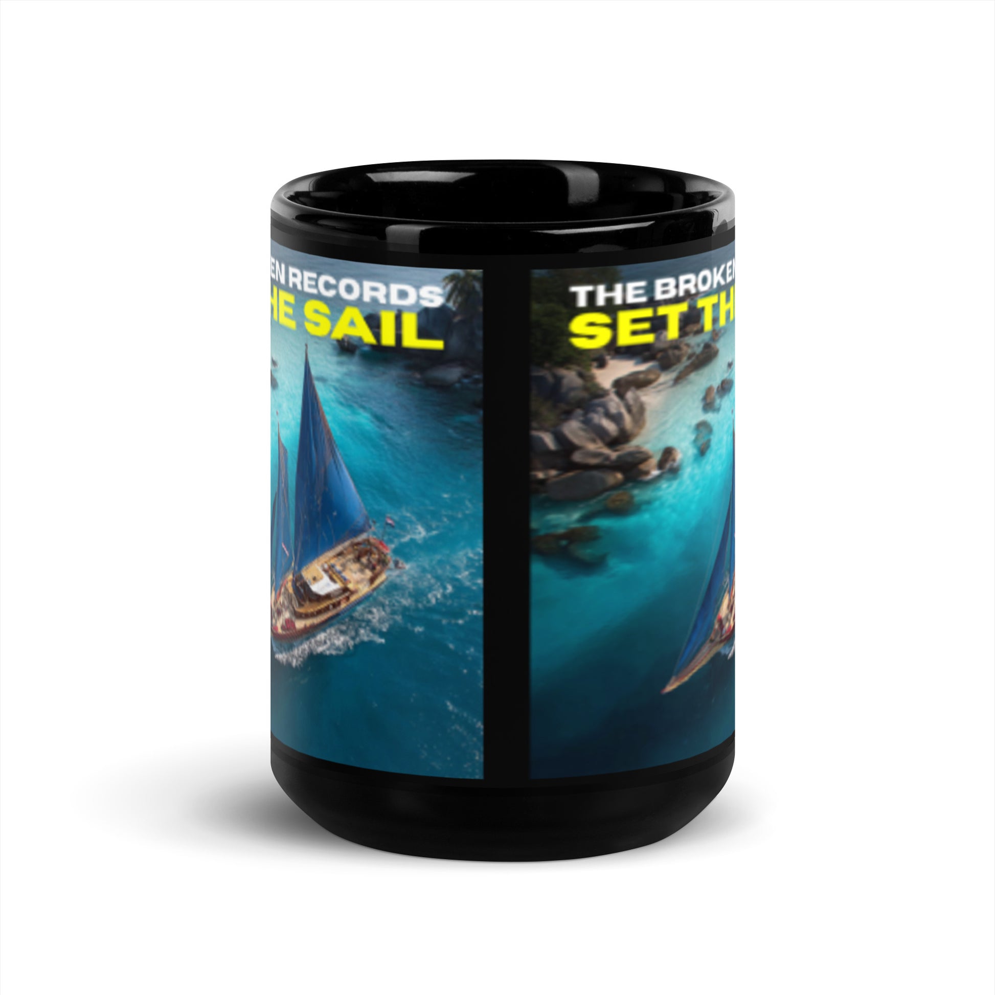 Set the Sail - Black Glossy Mug