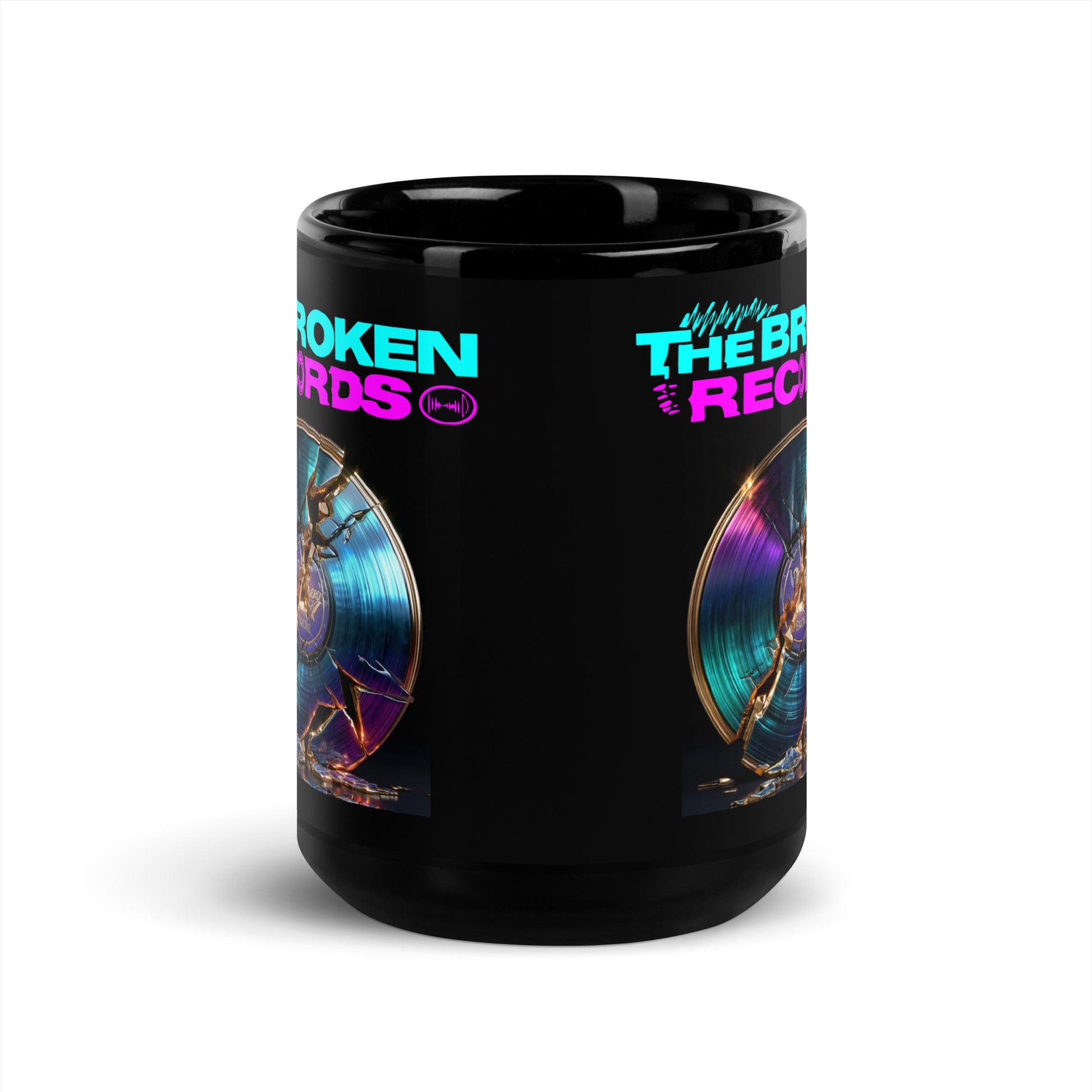 The Broken Records Album - Black Glossy Mug