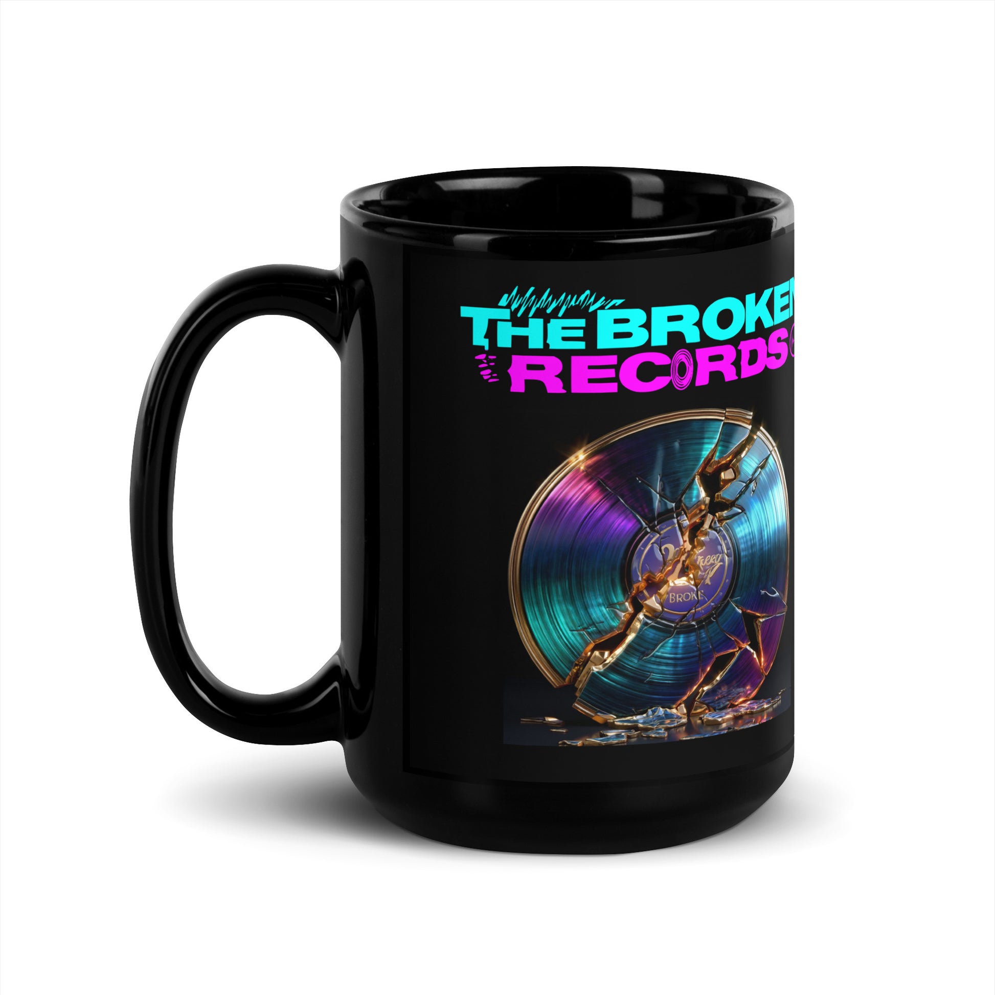 The Broken Records Album - Black Glossy Mug