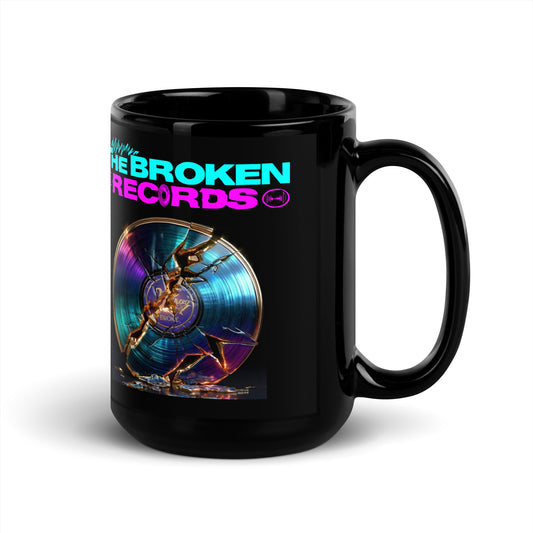 The Broken Records Album - Black Glossy Mug
