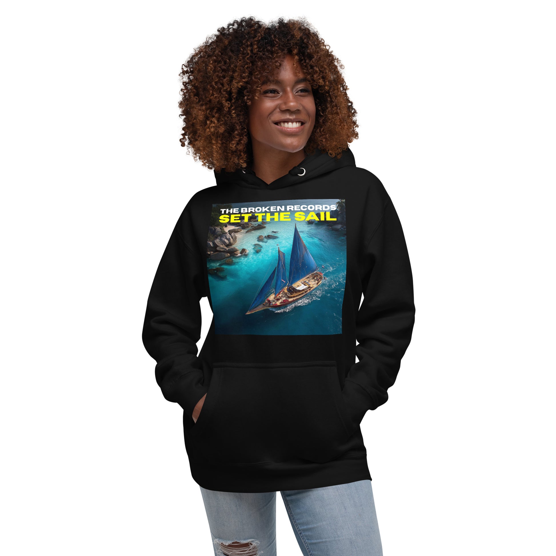 Set the Sail Unisex Rock Band Hoodie - Black 