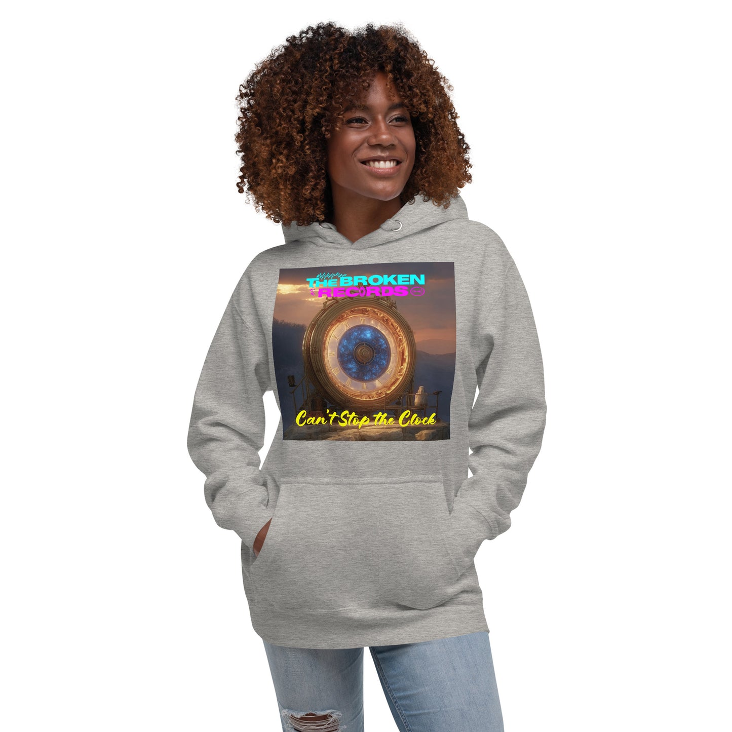 Can't Stop the Clock 2 Unisex Rock Band Hoodie - Carbon Grey