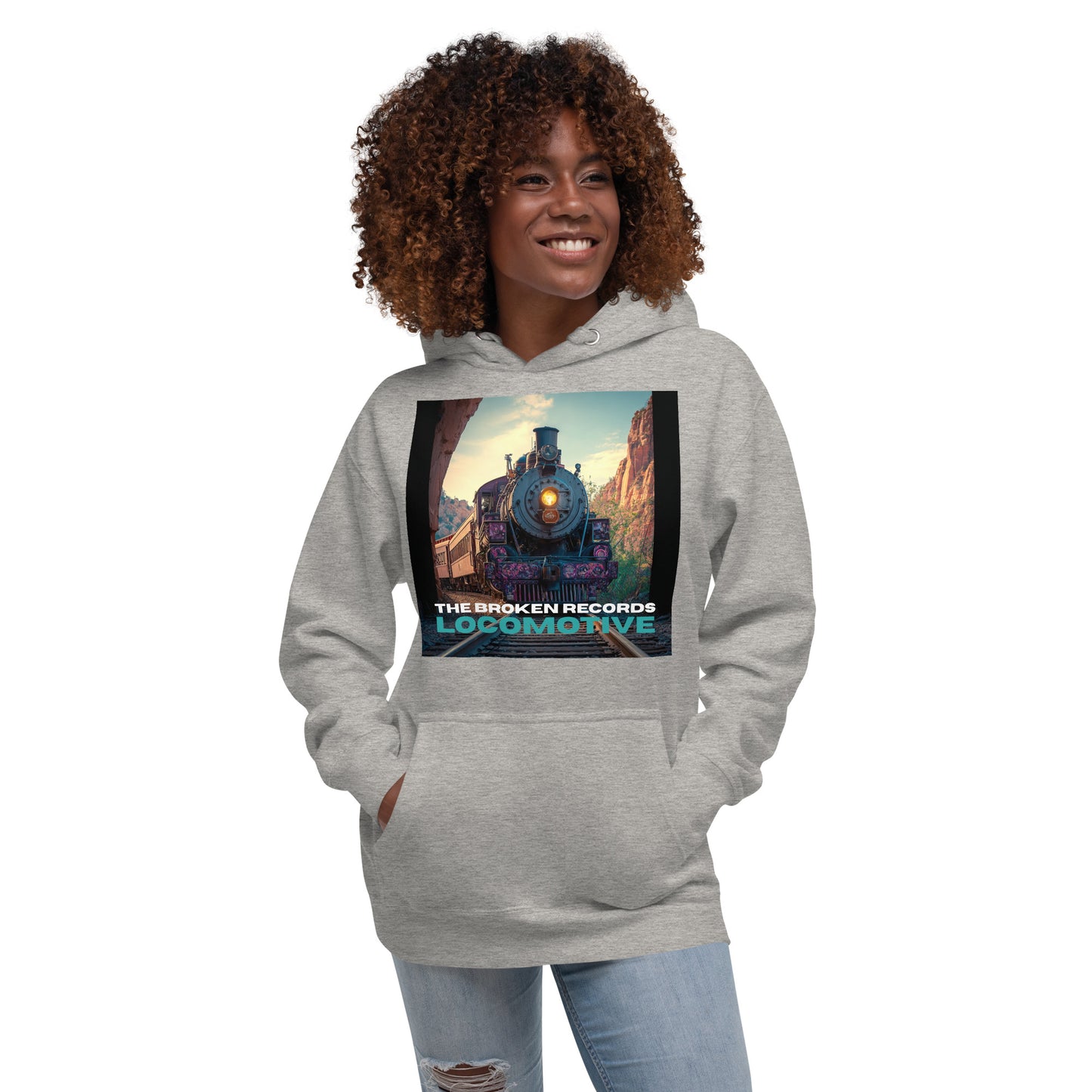 Locomotive Unisex Rock Band Hoodie - Carbon Grey 