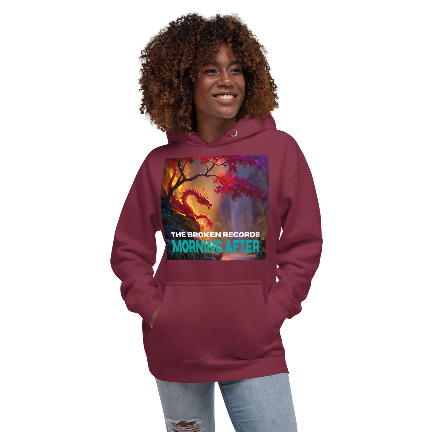 Morning After Red Dragon 1 Unisex Rock Band Hoodie - Maroon 