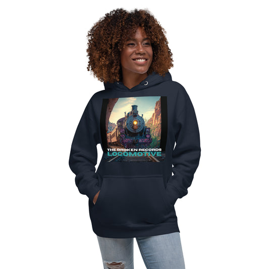 Locomotive Unisex Rock Band Hoodie - Navy 