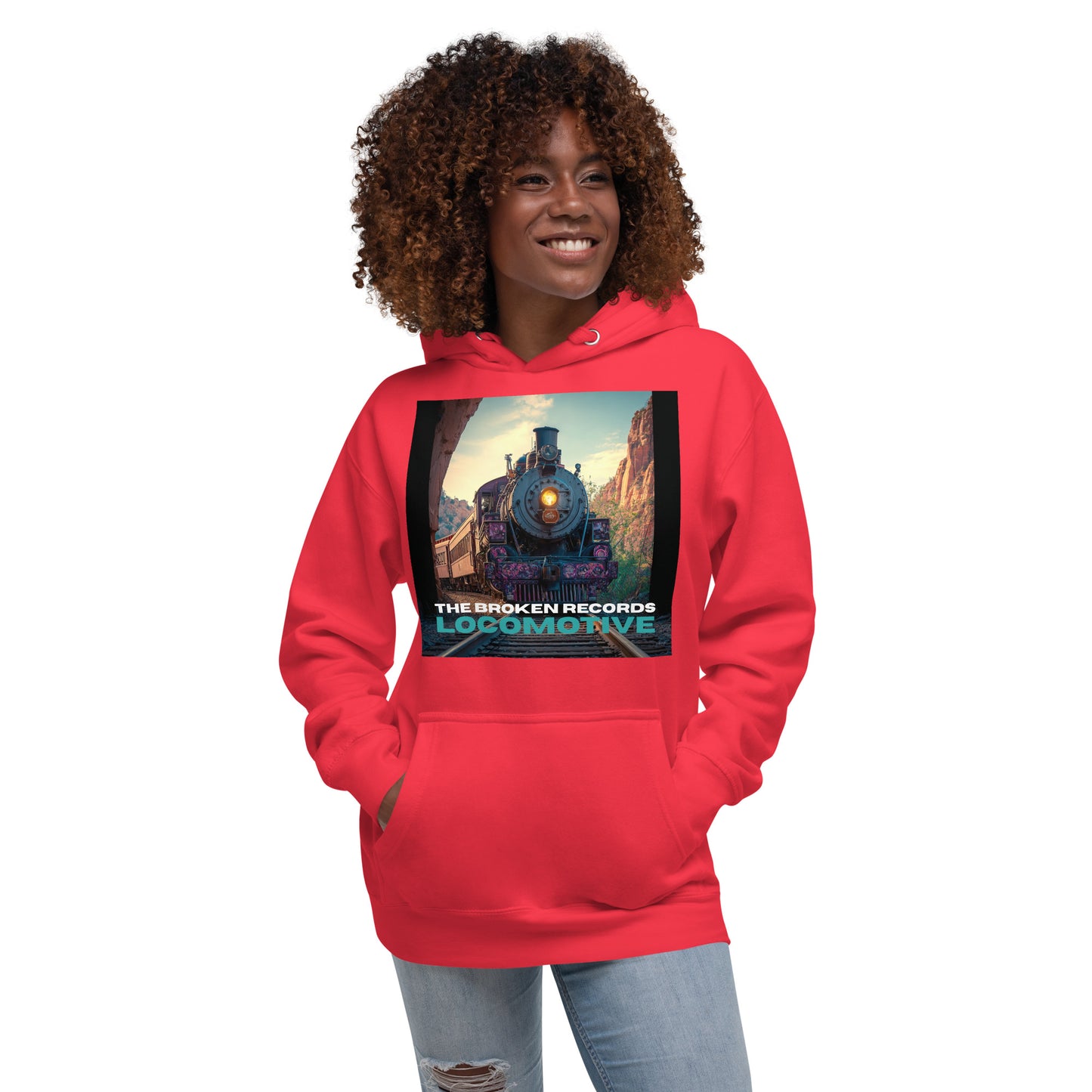 Locomotive Unisex Rock Band Hoodie - Red 