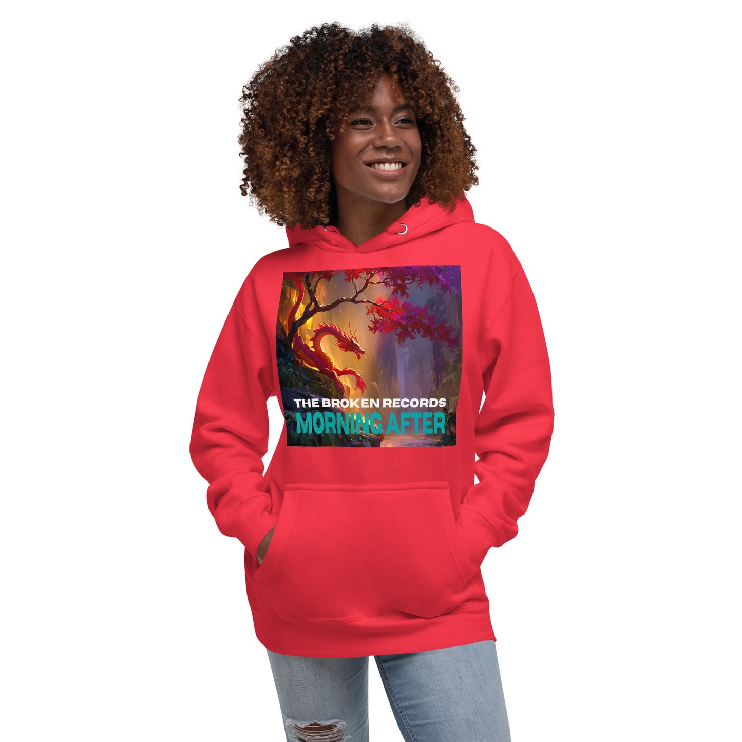 Morning After Red Dragon 1 Unisex Rock Band Hoodie - Red 