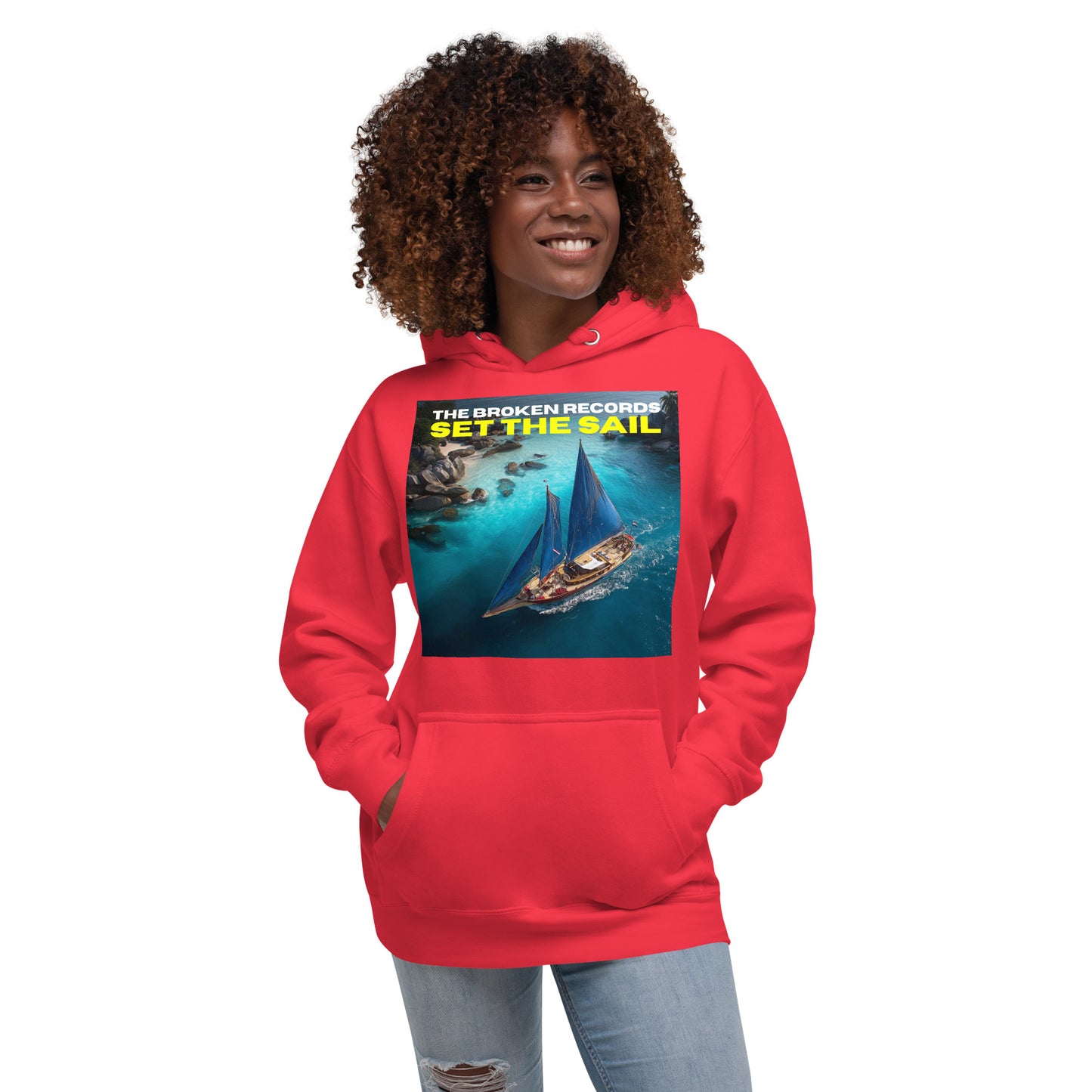 Set the Sail Unisex Rock Band Hoodie - Red