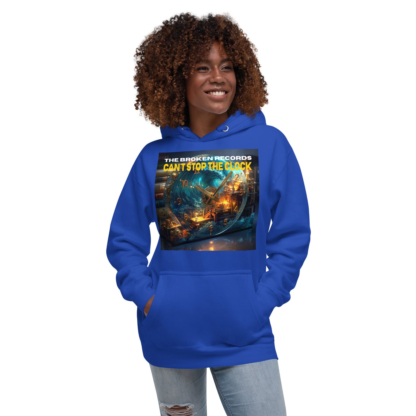 Can't Stop the Clock 1 Unisex Rock Band Hoodie - Royal Blue 