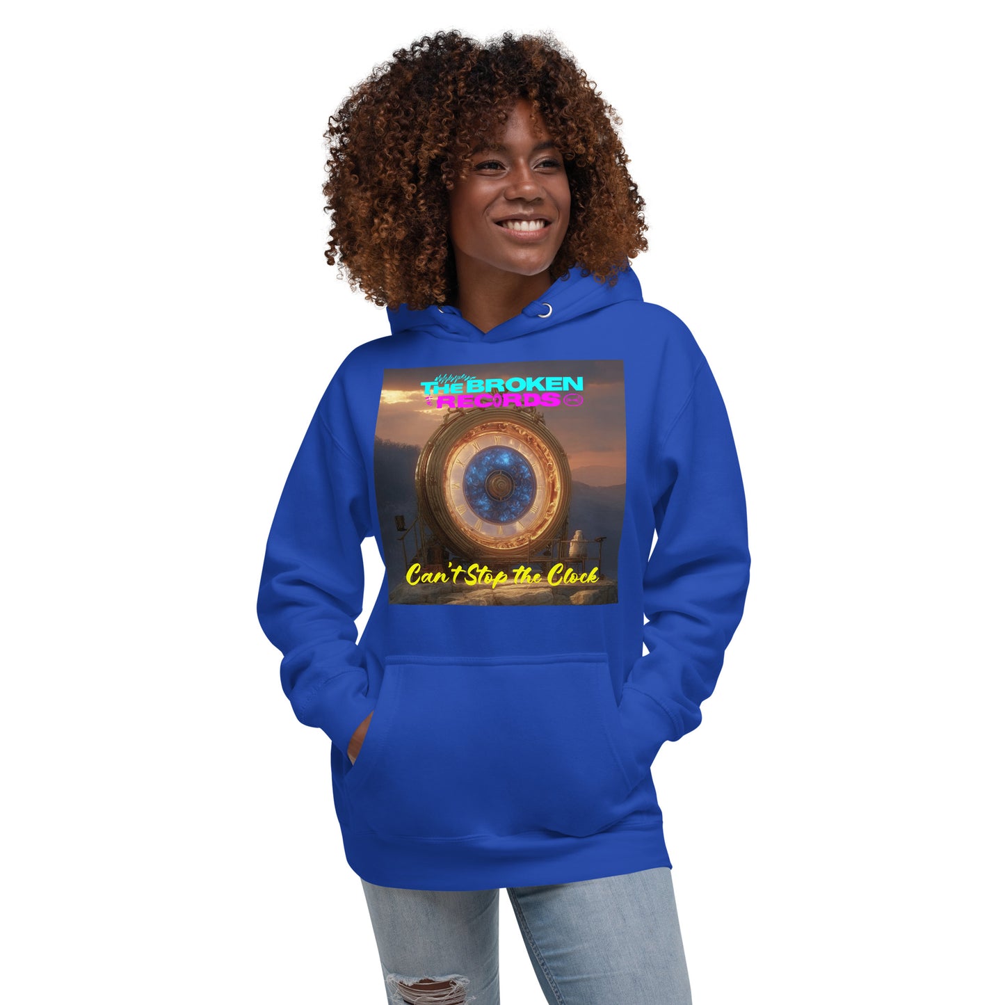 Can't Stop the Clock 2 Unisex Rock Band Hoodie - Royal Blue 