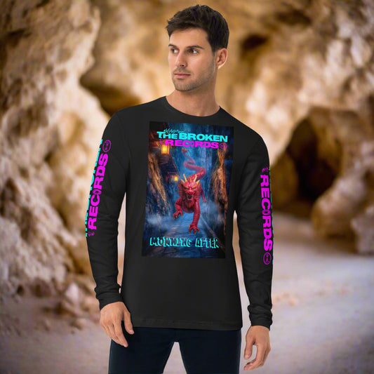Morning After Red Dragon 3 Long Sleeve Fitted Crew Rock Band T-Shirt - Black