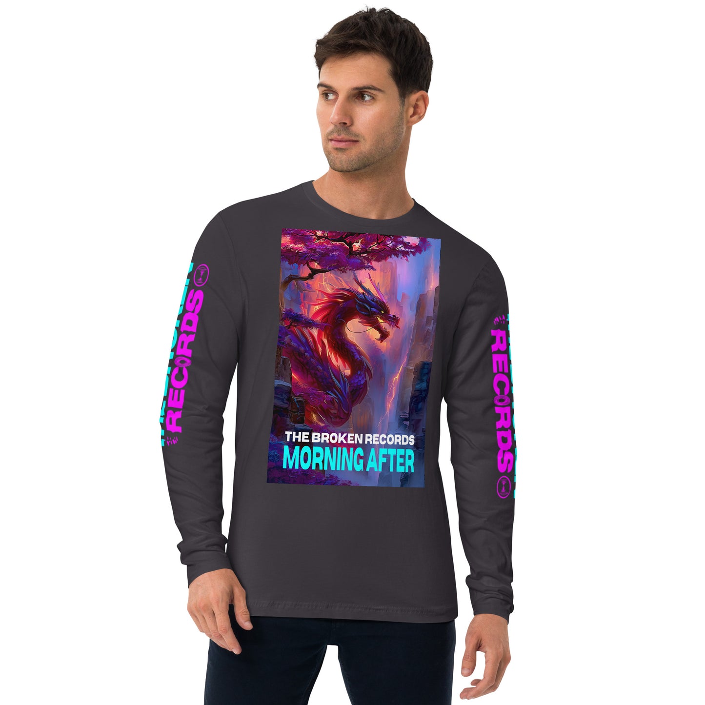 Morning After Red Dragon Long Sleeve Fitted Crew Heavy Metal 
