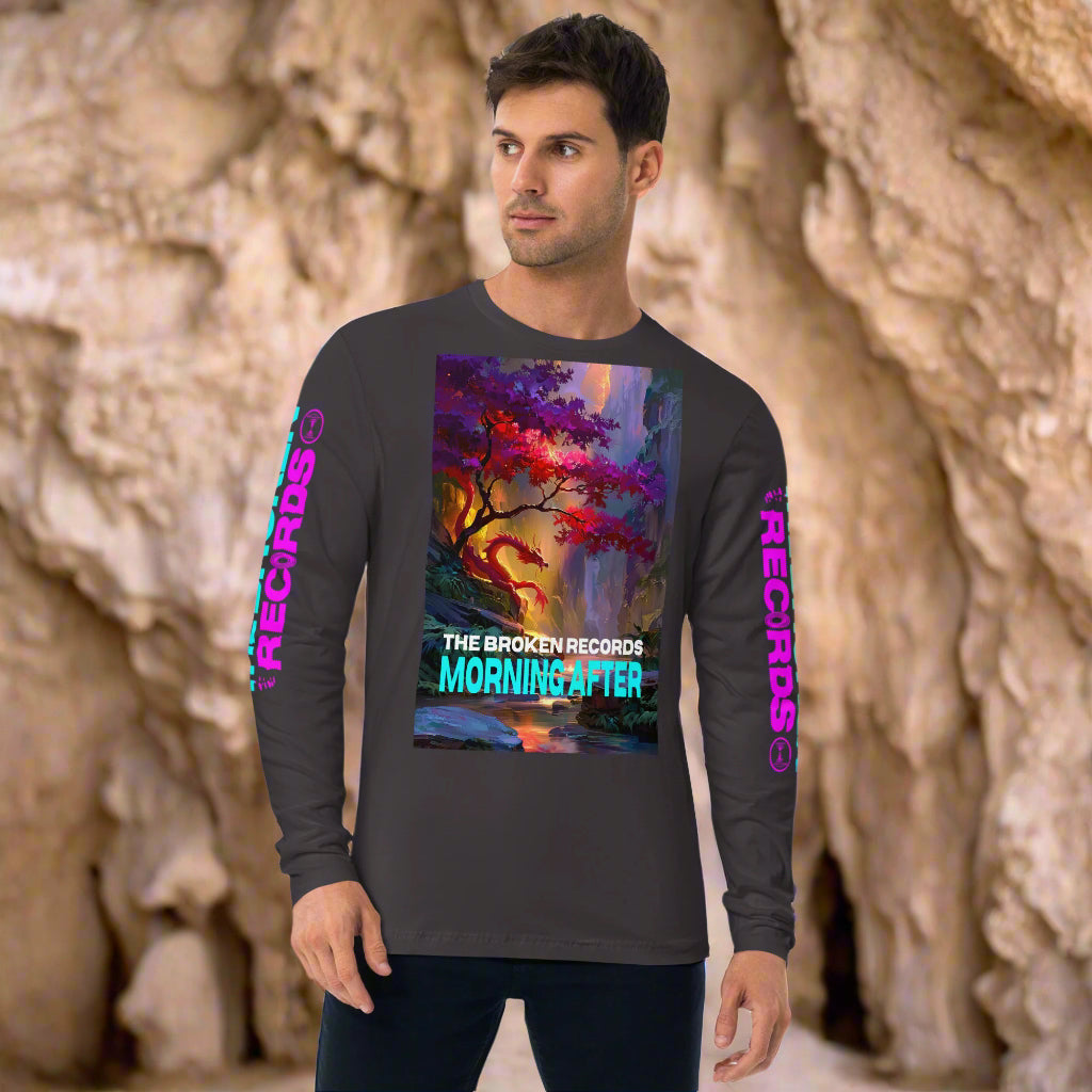 Morning After Red Dragon 1 Long Sleeve Fitted Crew Rock Band T-Shirt - Heavy Metal