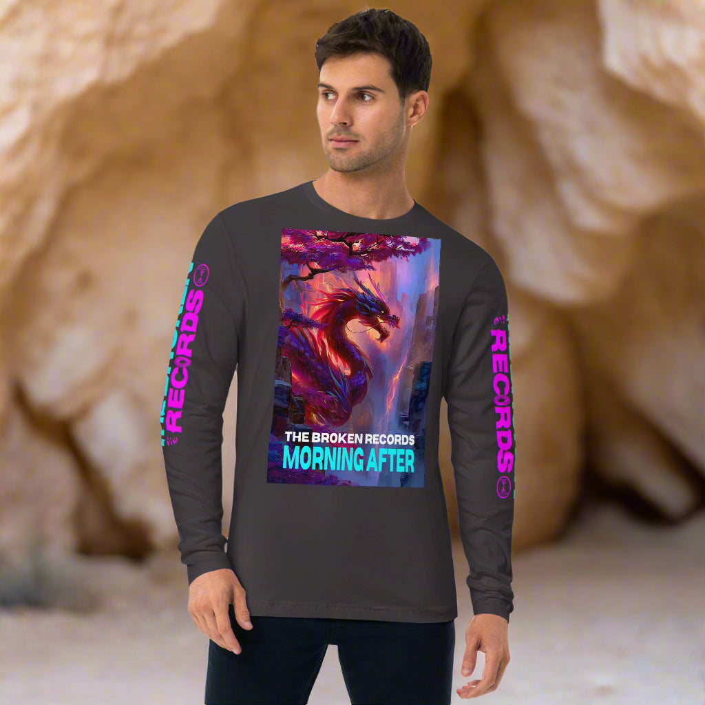 Morning After Red Dragon 2 Long Sleeve Fitted Crew Rock Band T-Shirt - Heavy Metal