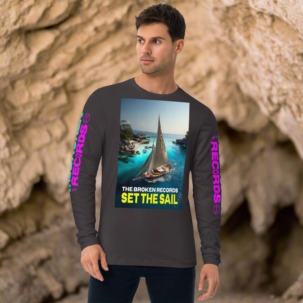 Set the Sail Long Sleeve Fitted Crew Rock Band T-Shirt - Heavy Metal