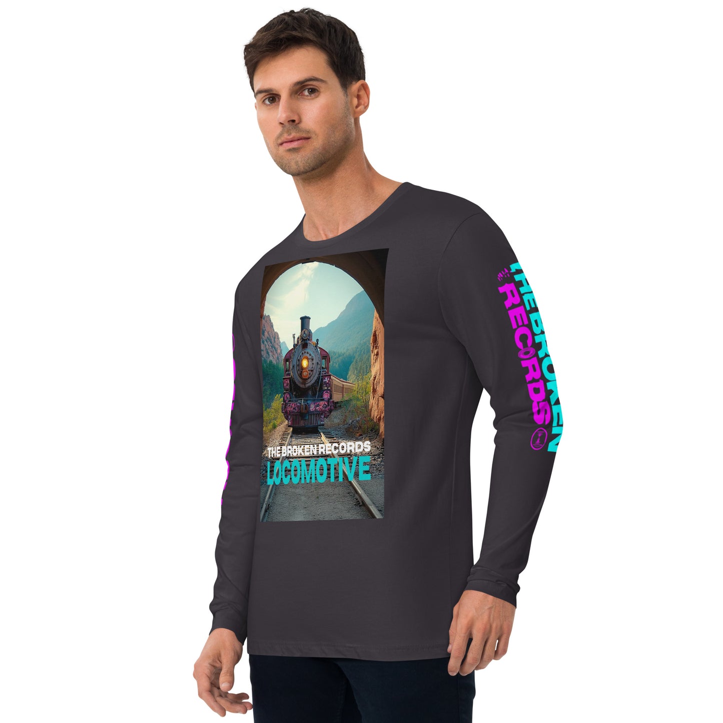 Locomotive Long Sleeve Fitted Crew Heavy Metal 