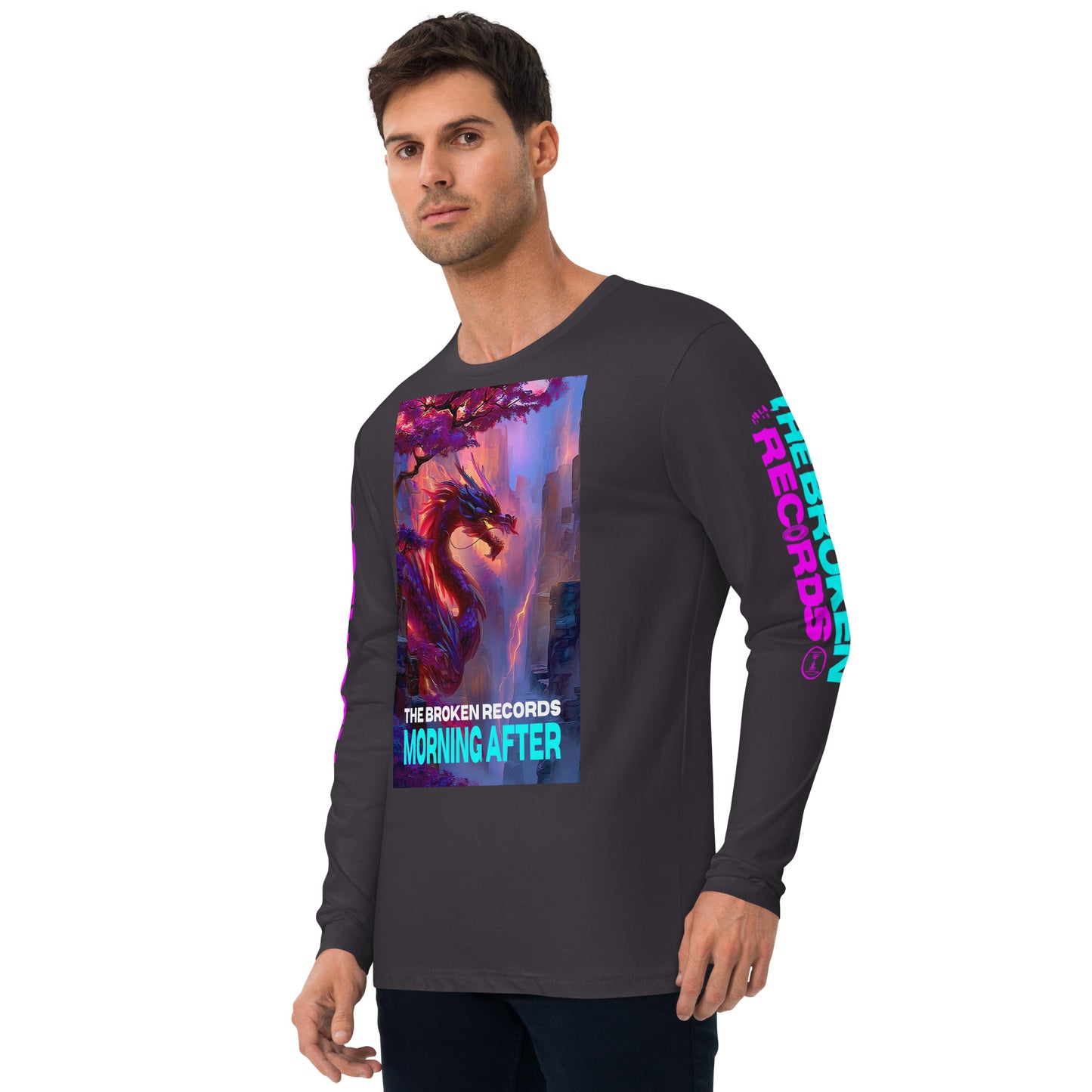 Morning After Red Dragon Long Sleeve Fitted Crew Heavy Metal 