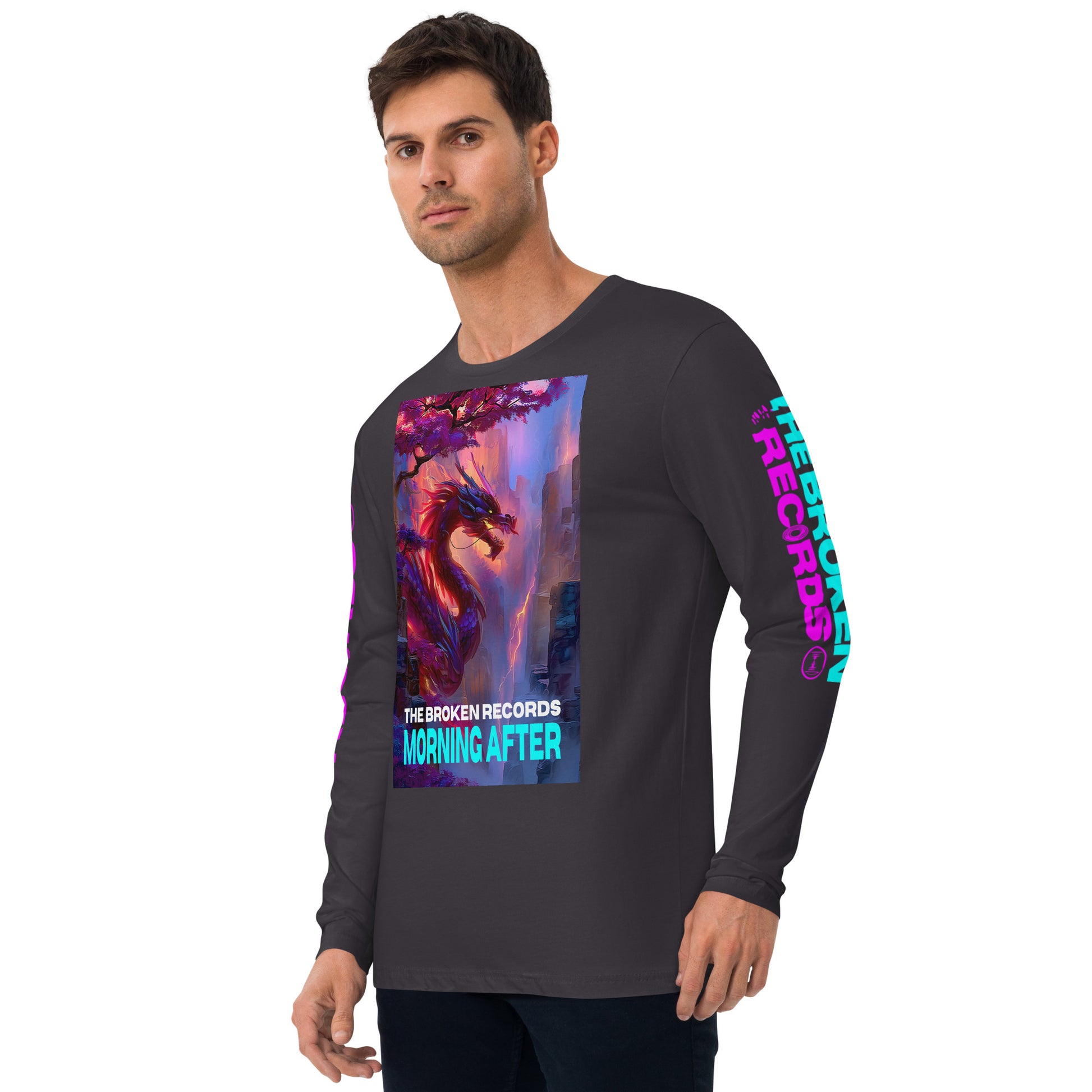 Morning After Red Dragon Long Sleeve Fitted Crew Heavy Metal 