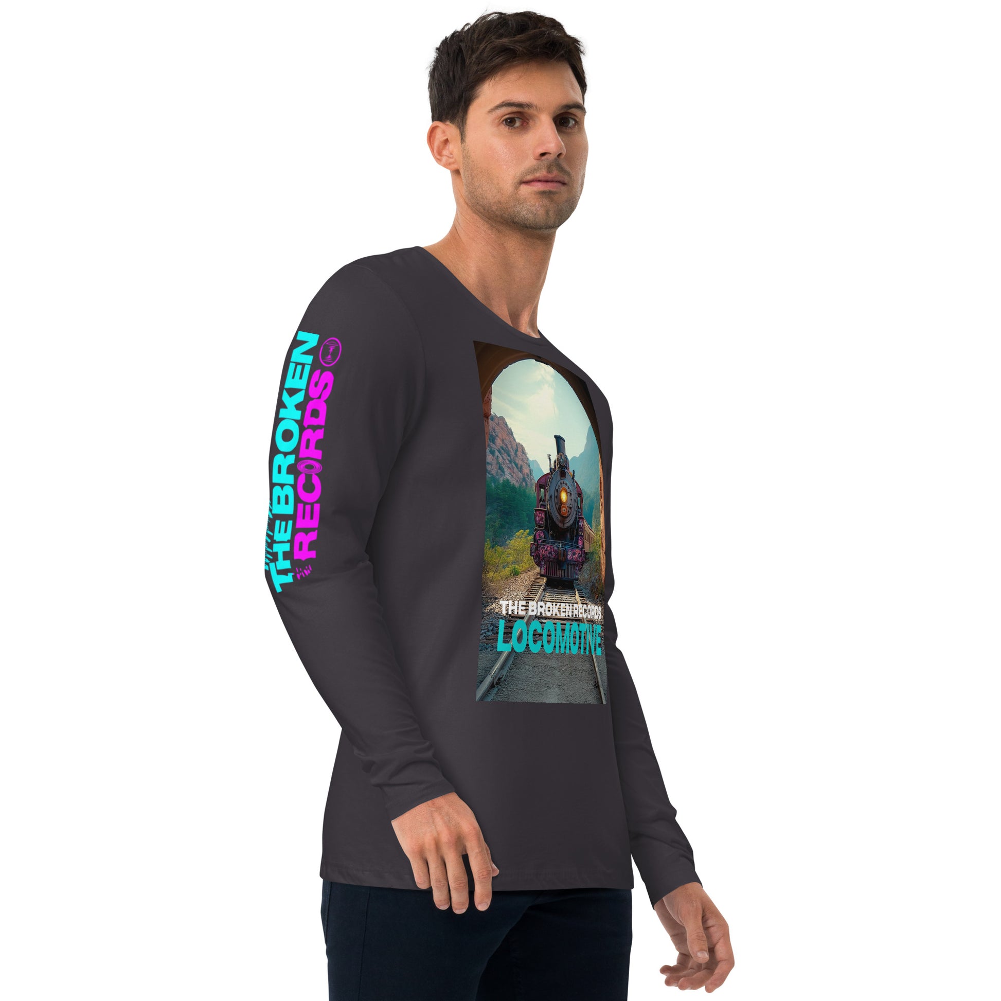 Locomotive Long Sleeve Fitted Crew Heavy Metal 