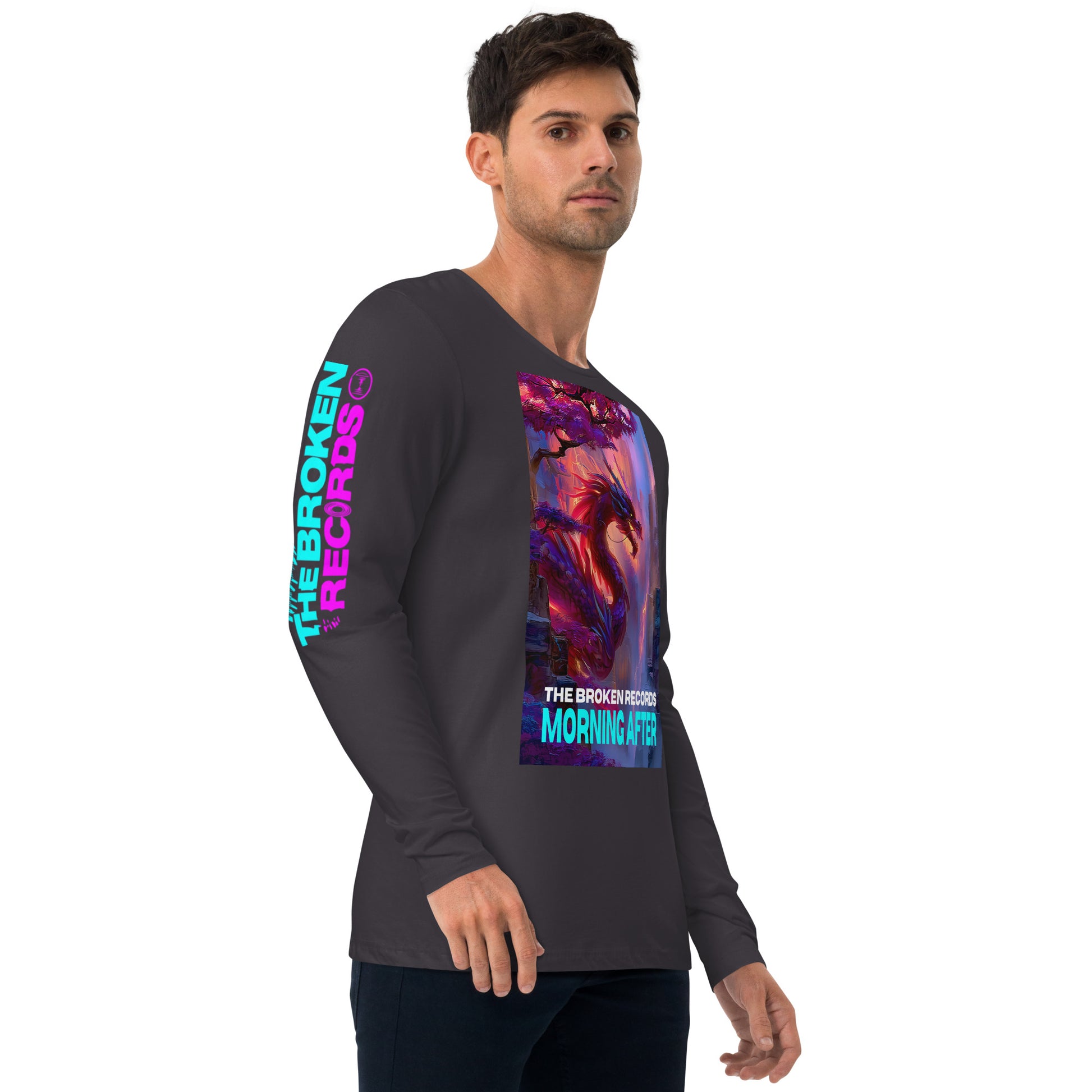 Morning After Red Dragon Long Sleeve Fitted Crew Heavy Metal 