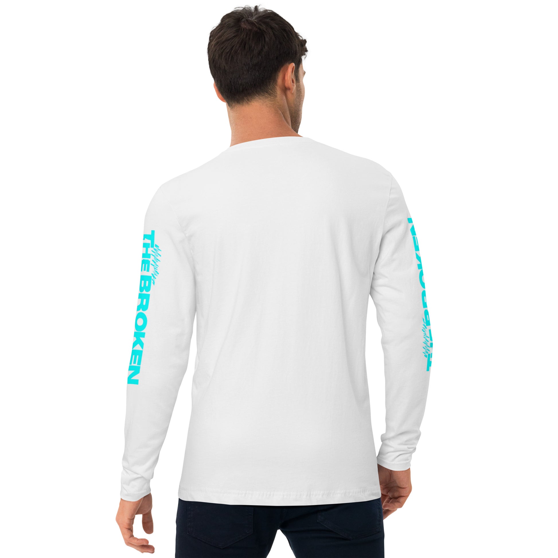 The Broken Records Album Long Sleeve Fitted Crew White